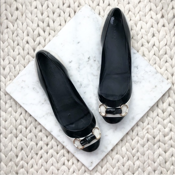 gucci white flats